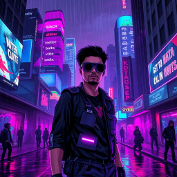 Neon Nexus: Data Reckoning - Text-based game