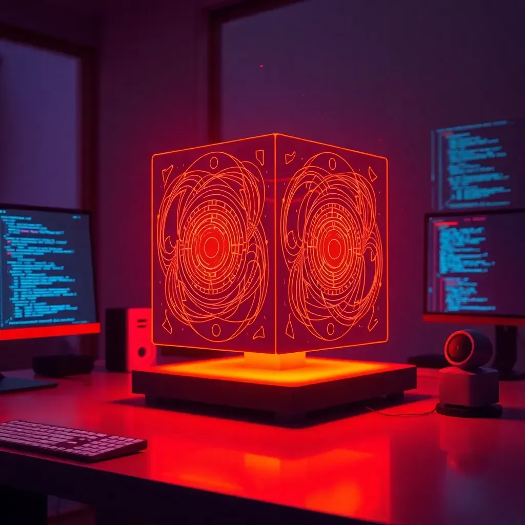 Spinning Glyph Cube