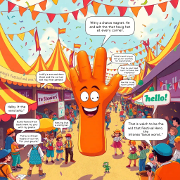 Mirthful Mayhem: Whose Hello Is It Anyway? - Text-based game