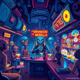 Galactic Bartender: Cosmic Cocktails and Catastrophes - Text-based game