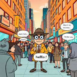 Whose Hello Is It Anyway? - Text-based game