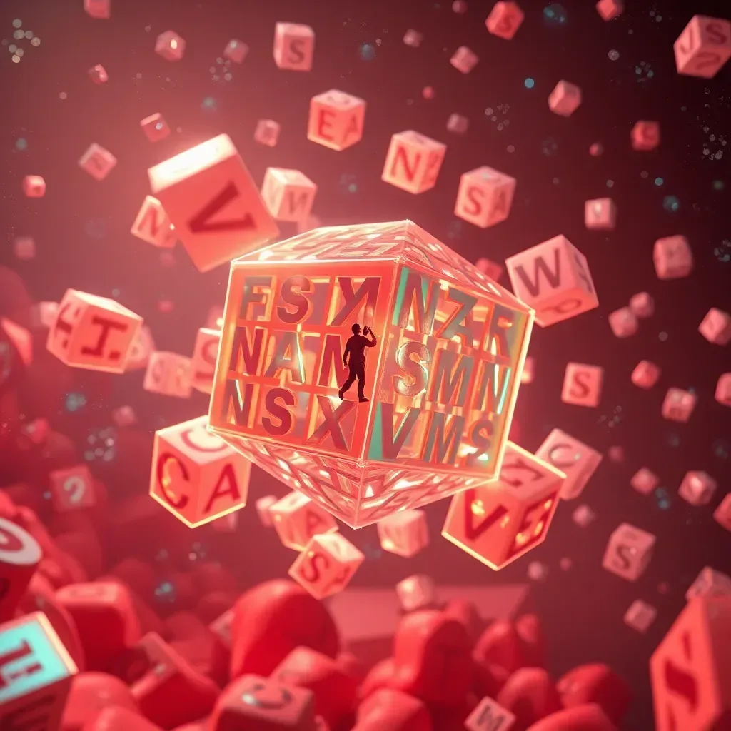 Spinning Glyph Cube