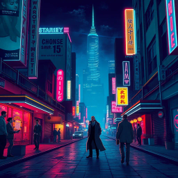 Murder Under the Neon Lights - Text-based game