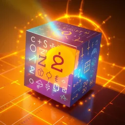 Spinning Glyph Cube