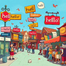 Whose Hellos Are These, Anyway? - Text-based game