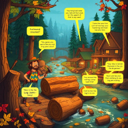 Log Jam: Whose Logs Are These, Anyway? - Text-based game