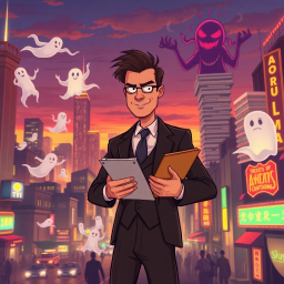 Phantom Pursuit: Spectral Contracts - Text-based game