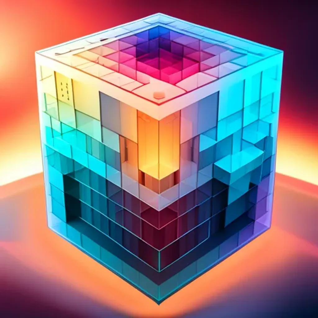 Spinning Glyph Cube