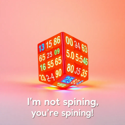 Spinning Math Cube - Text-based game