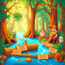 Log Jam: The Twisted Timber Trials - Text-based game