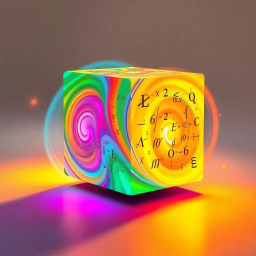 Spinning Mathematics Cube - Text-based game