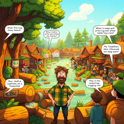 Log Jam: Whose Logs Are These, Anyway? - Text-based game