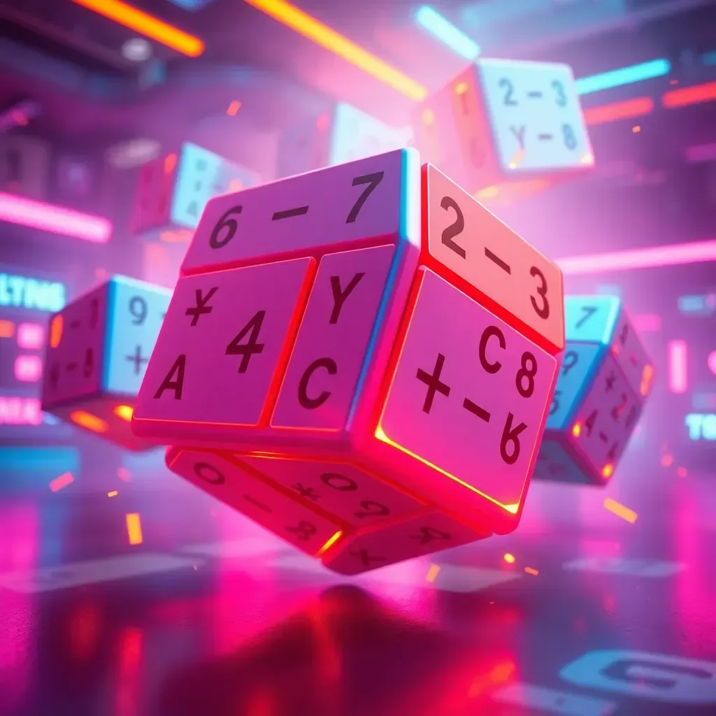 Spinning Glyph Math Challenge