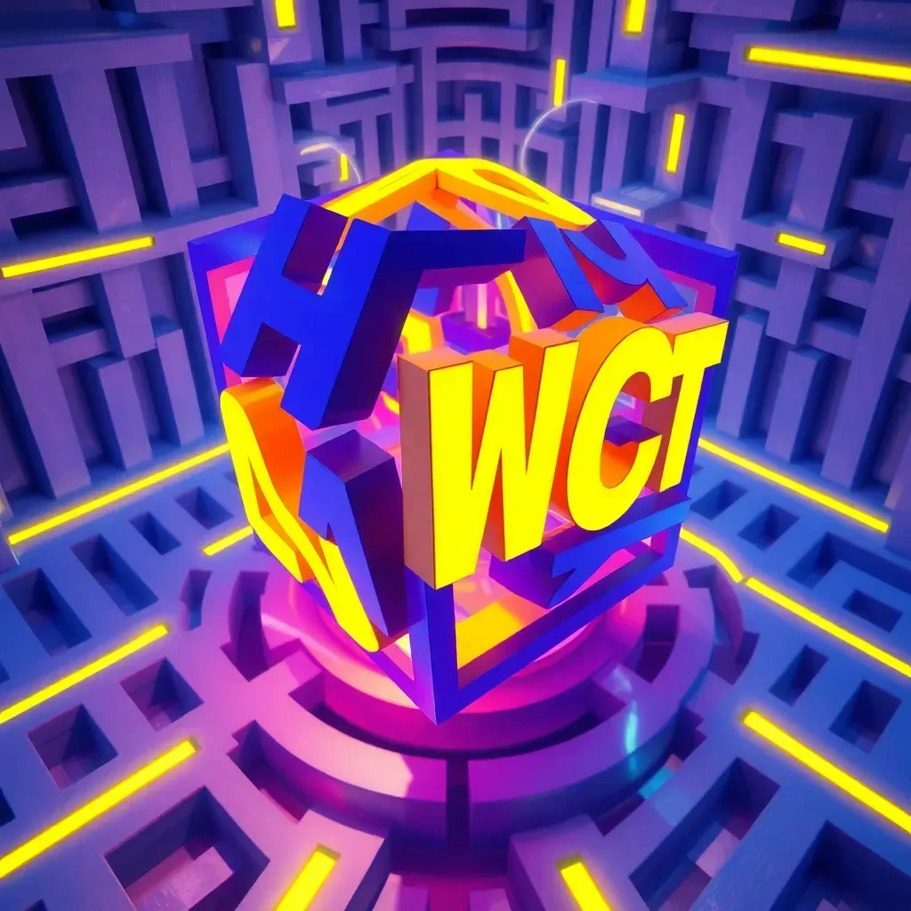 Spinning Glyph Cube