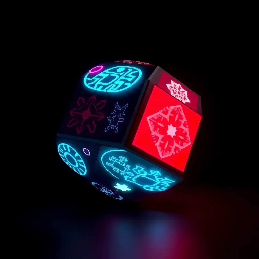 Spinning Glyph Cube