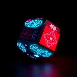 Spinning Glyph Cube