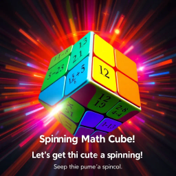 Spinning Math Cube - Text-based game