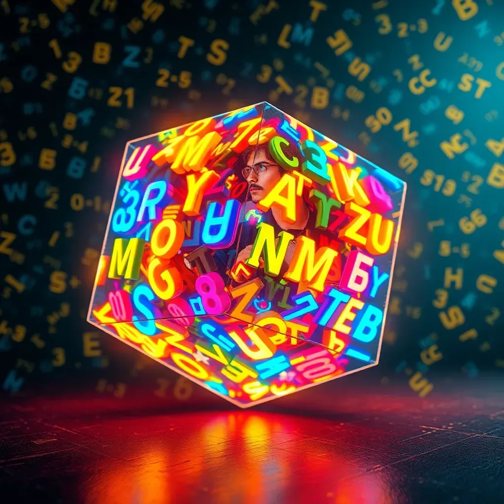 Spinning Glyph Cube