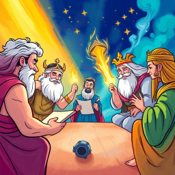 Divine Dilemma: Gods & Gags - Text-based game