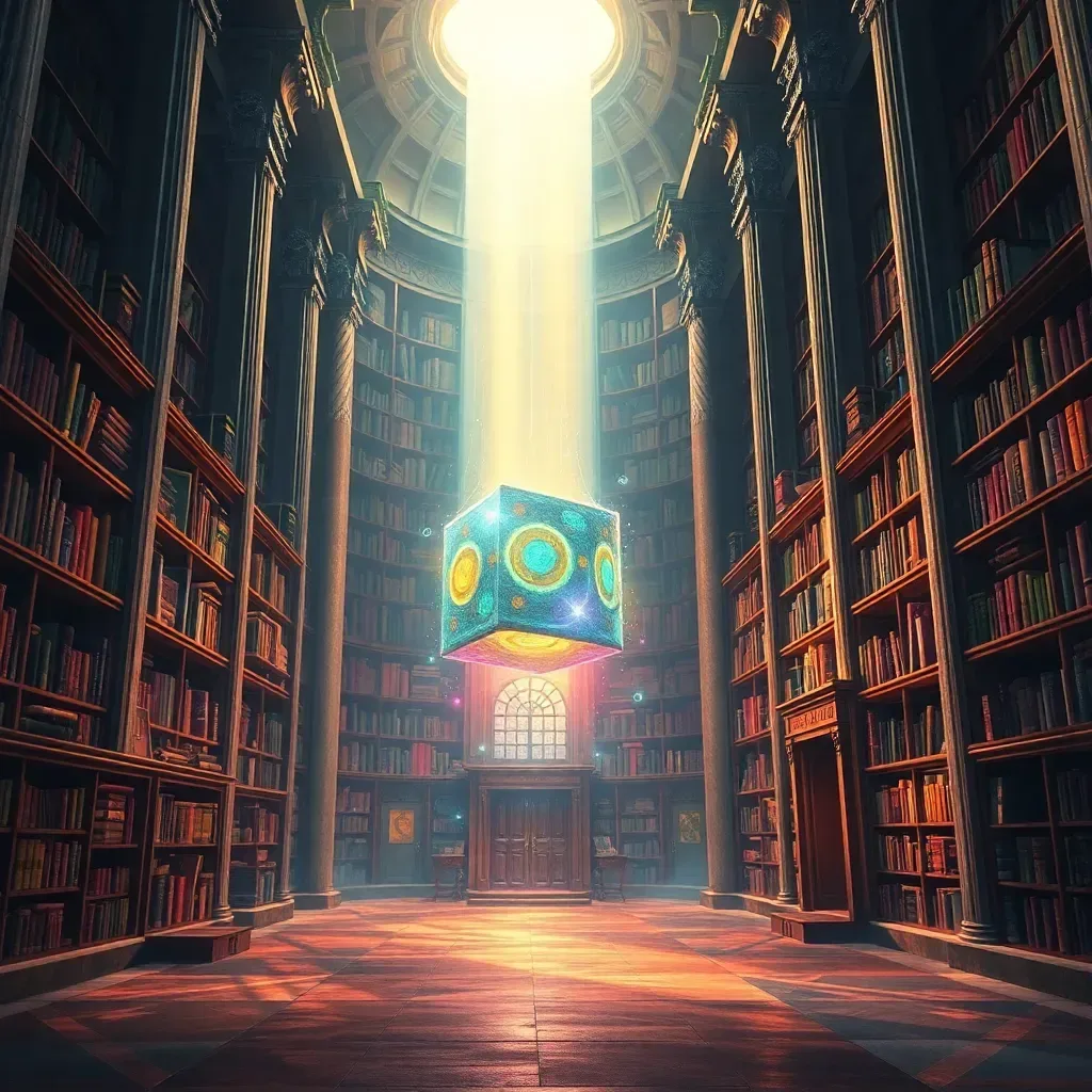 Spinning Glyph Cube Quest