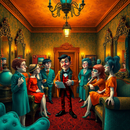 Murder at the Mirthful Mansion - Text-based game