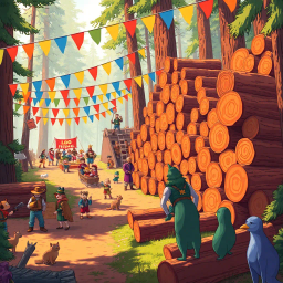 Log Jam: The Great Lumber Showdown - Text-based game